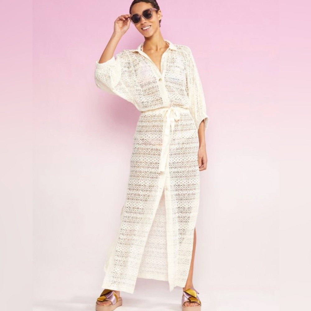 SIRENA LACE DRAWSTRING
COVERUP - IVORY